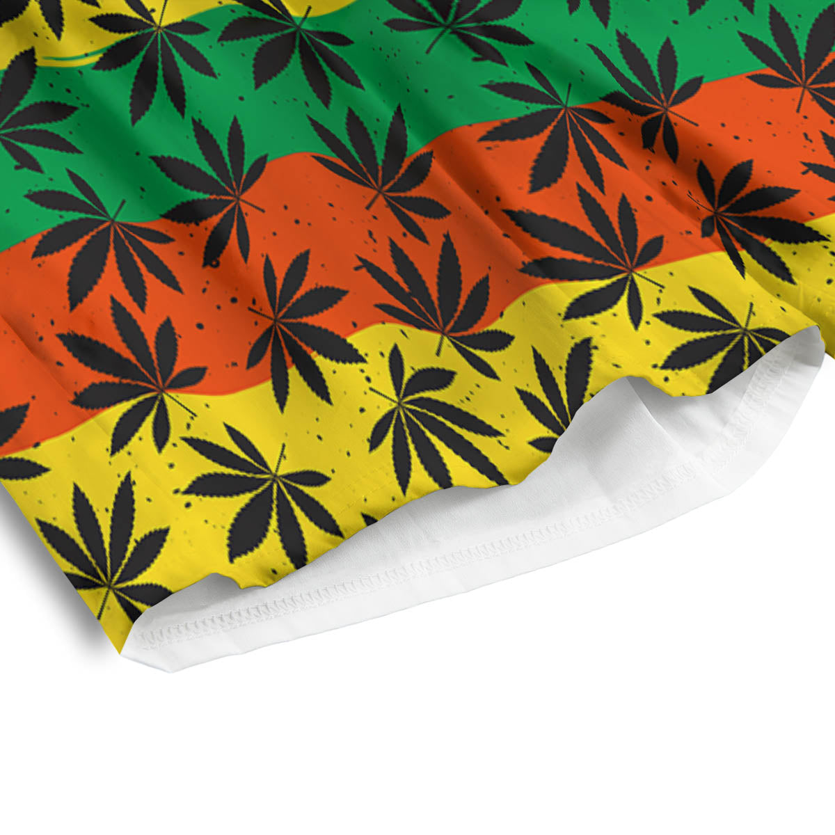 Reggae Hemp Leaves Classic Print Pattern Men's Athletic Shorts-grizzshop