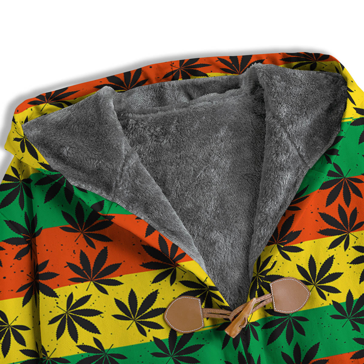Reggae Hemp Leaves Classic Print Pattern Men's Windbreaker Jacket-grizzshop