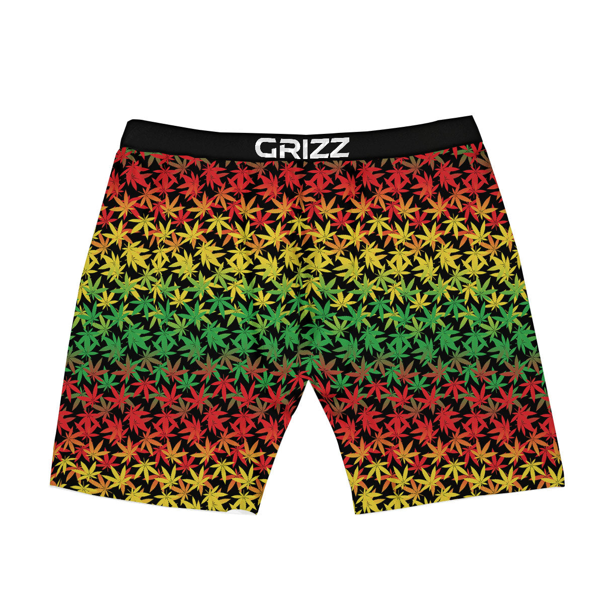 Reggae Hemp Leaves Print Pattern Boxer Briefs-grizzshop