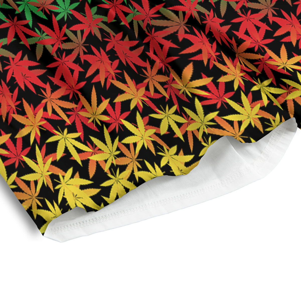 Reggae Hemp Leaves Print Pattern Men's Athletic Shorts-grizzshop