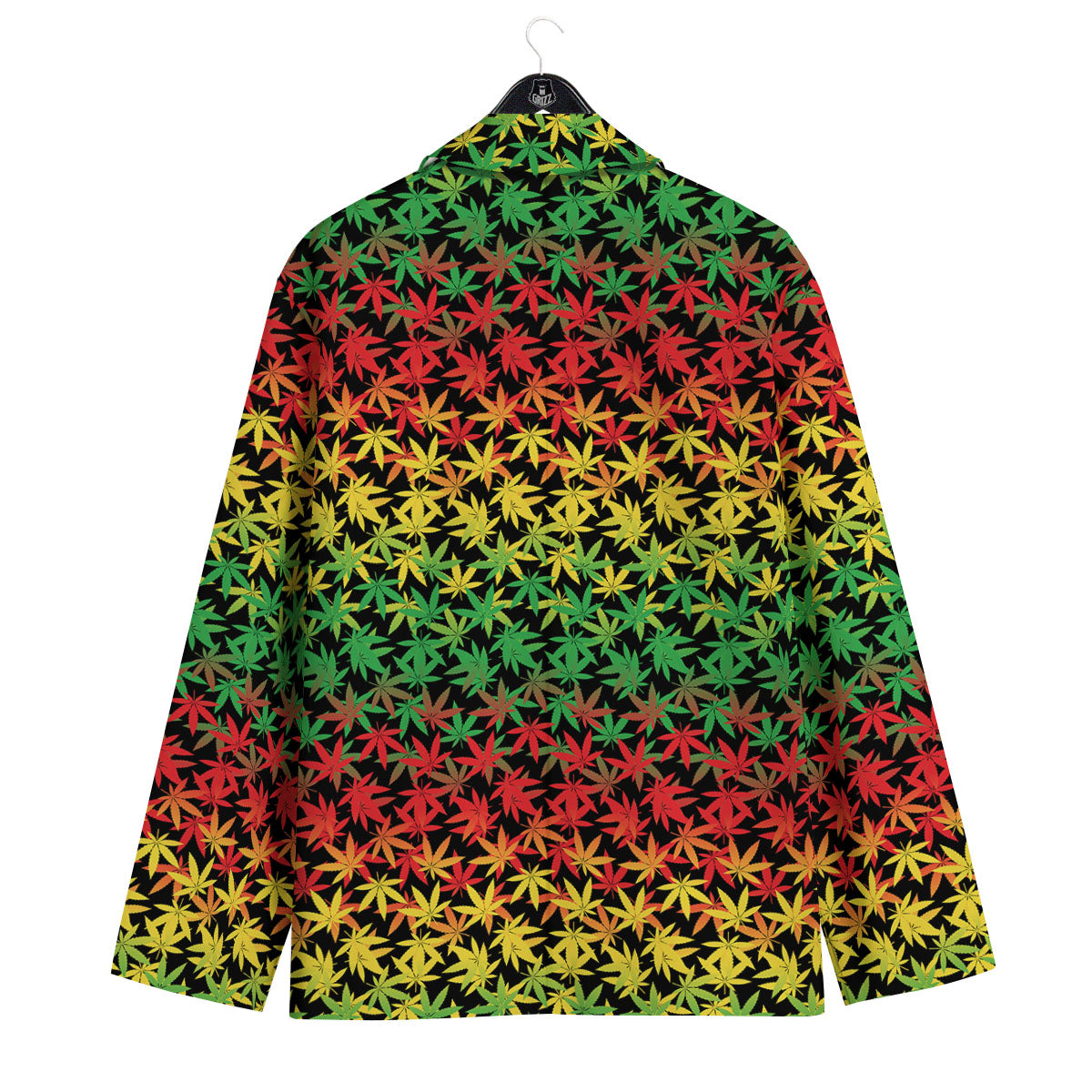 Reggae Hemp Leaves Print Pattern Men's Sport Coat-grizzshop