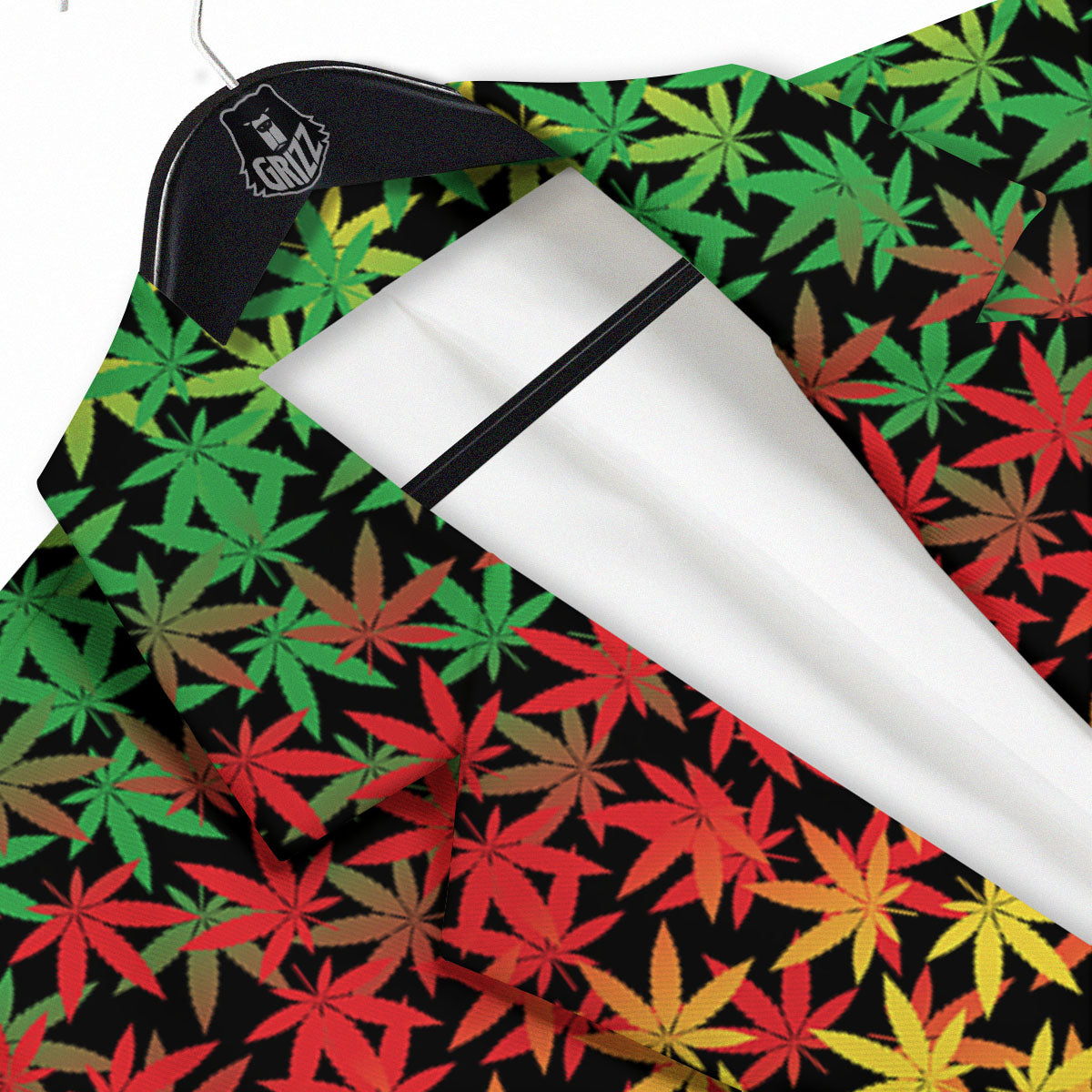 Reggae Hemp Leaves Print Pattern Men's Sport Coat-grizzshop
