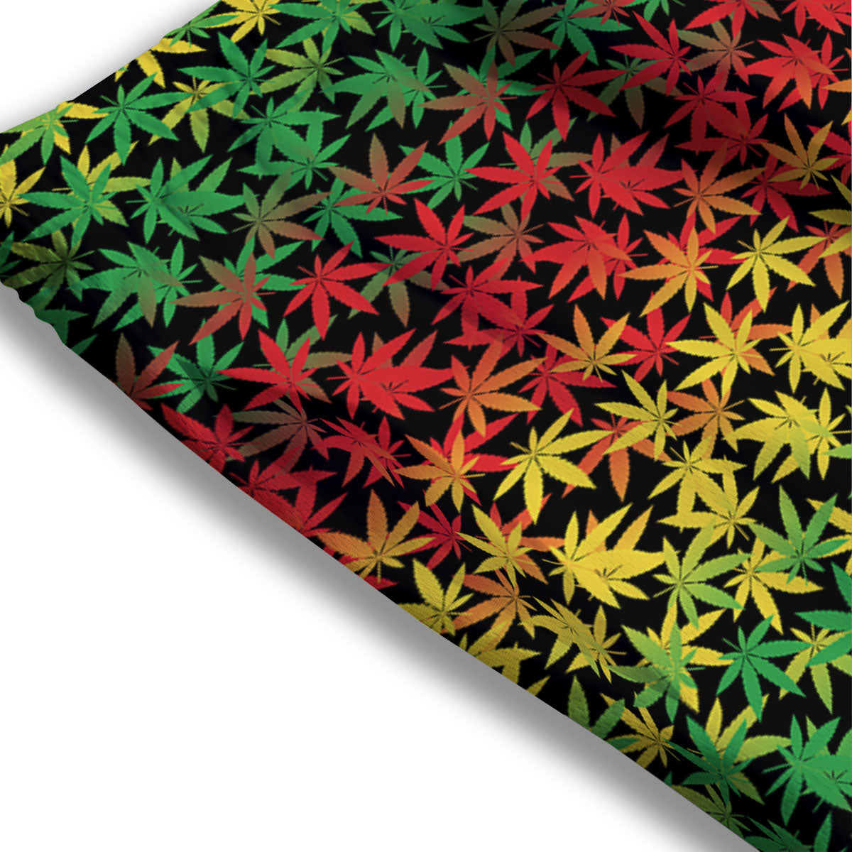 Reggae Hemp Leaves Print Pattern Mesh Shorts-grizzshop