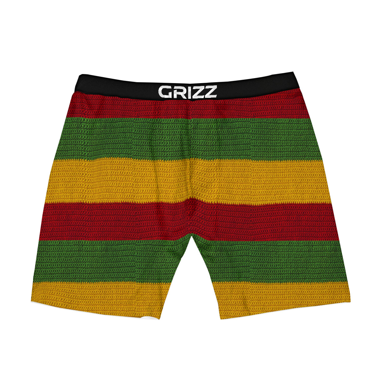 Reggae Knitted Print Pattern Boxer Briefs-grizzshop