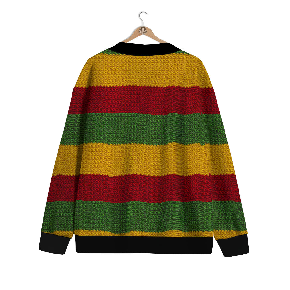 Reggae Knitted Print Pattern Cardigan-grizzshop