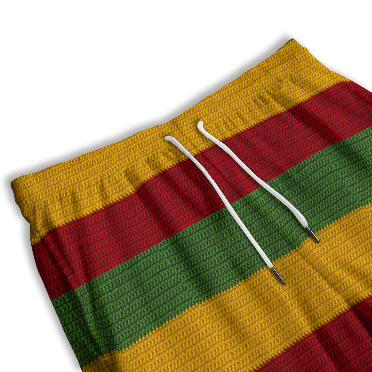 Reggae Knitted Print Pattern Men's Athletic Shorts-grizzshop