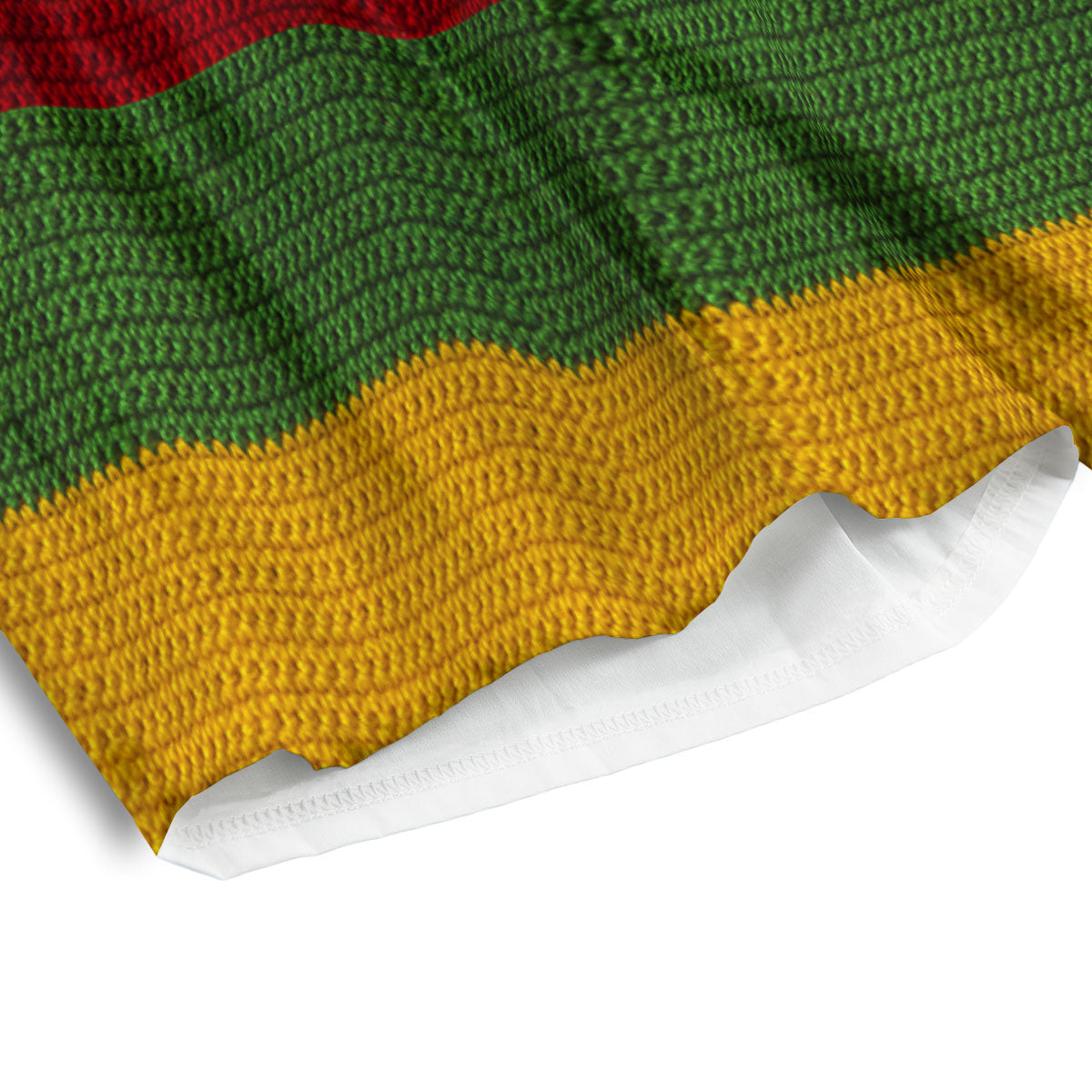 Reggae Knitted Print Pattern Men's Athletic Shorts-grizzshop