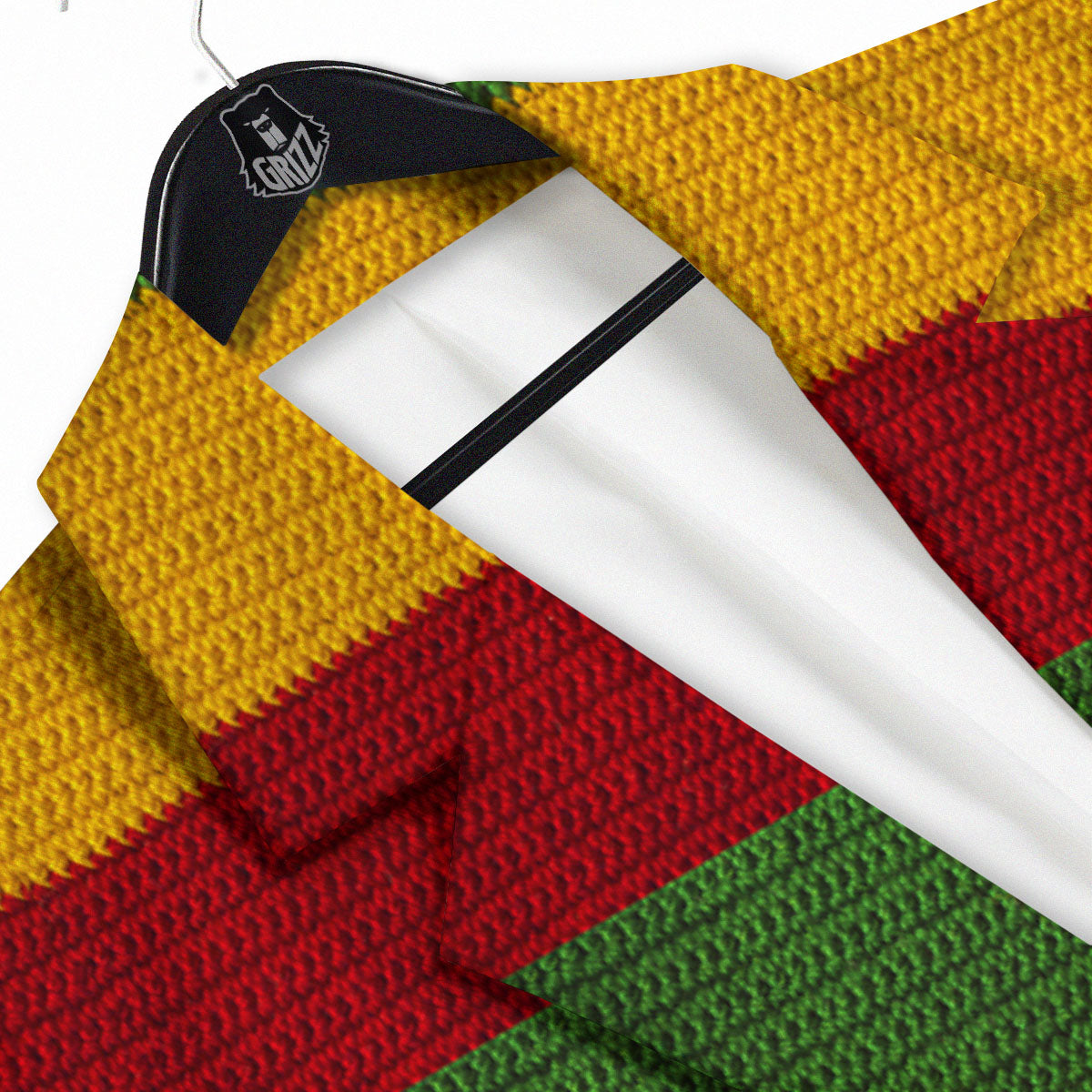 Reggae Knitted Print Pattern Men's Sport Coat-grizzshop