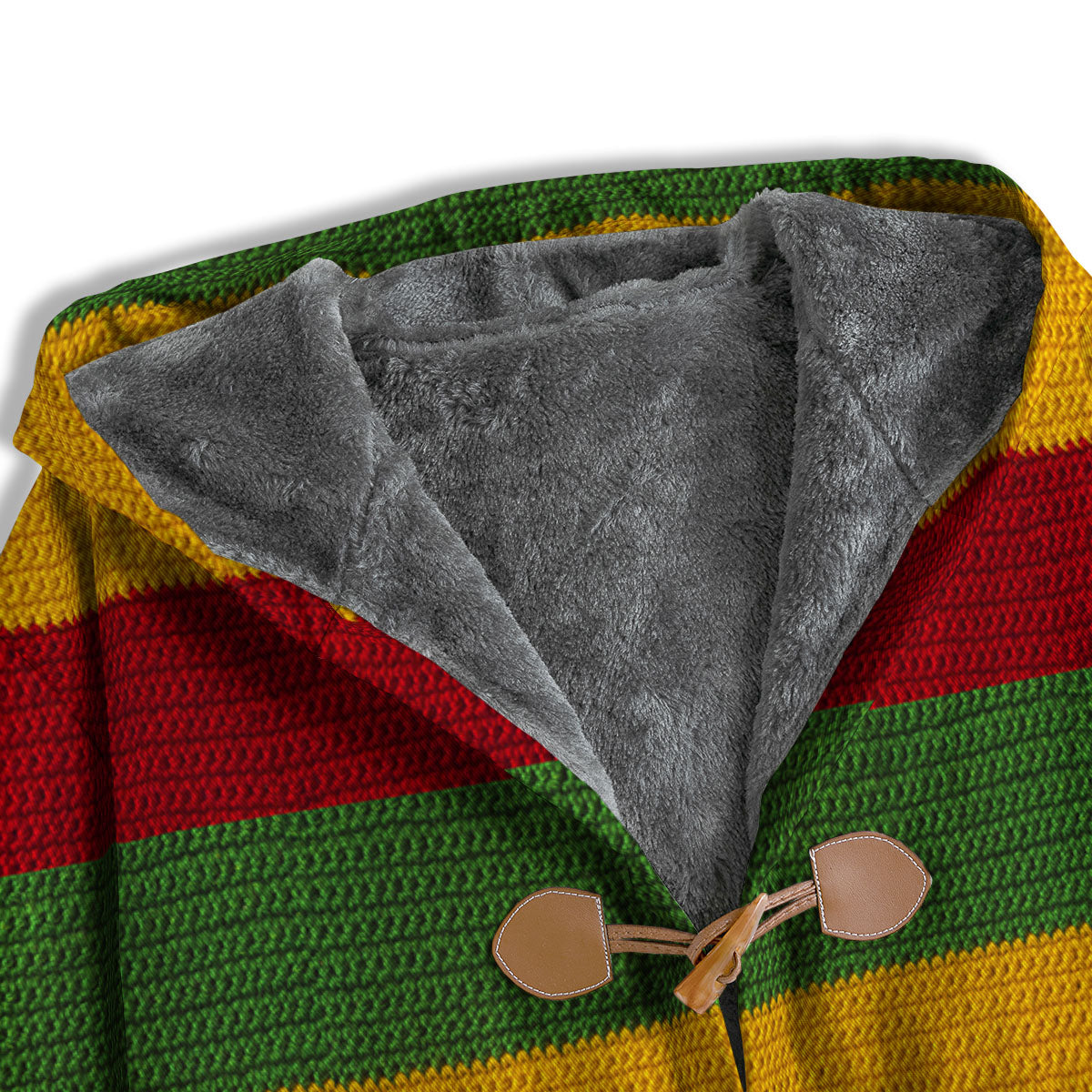 Reggae Knitted Print Pattern Men's Windbreaker Jacket-grizzshop