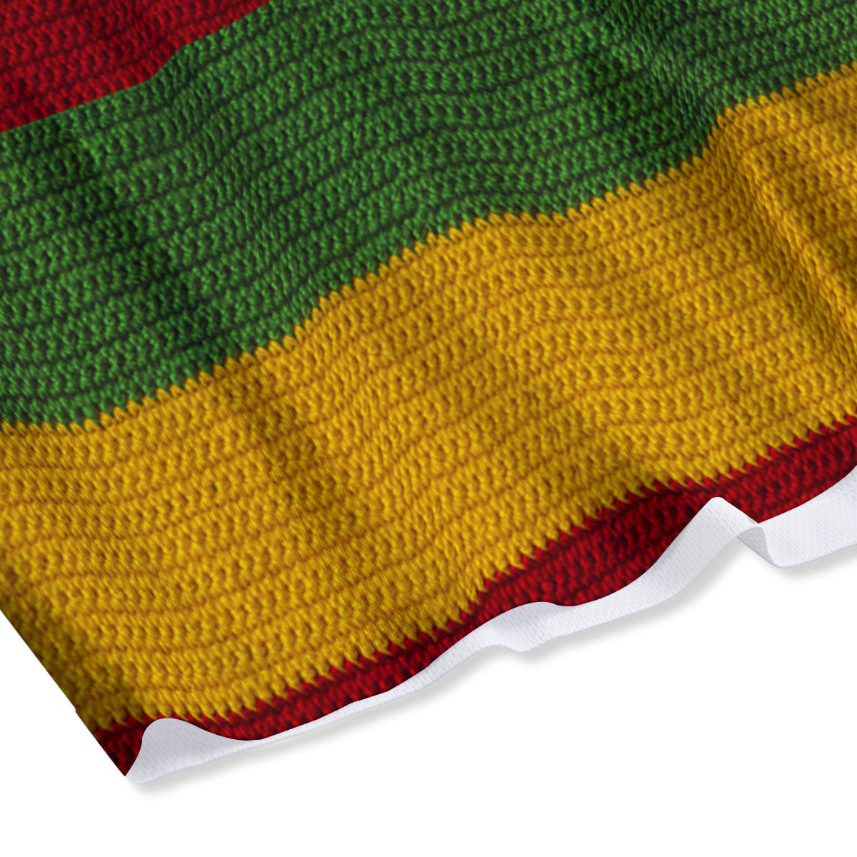 Reggae Knitted Print Pattern Mesh Shorts