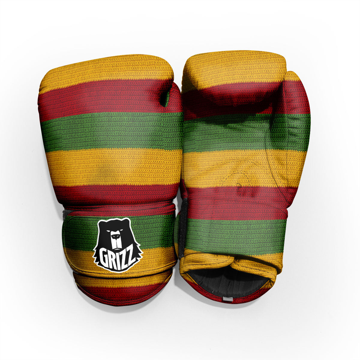Reggae Knitted Print Pattern Sparring Gloves-grizzshop