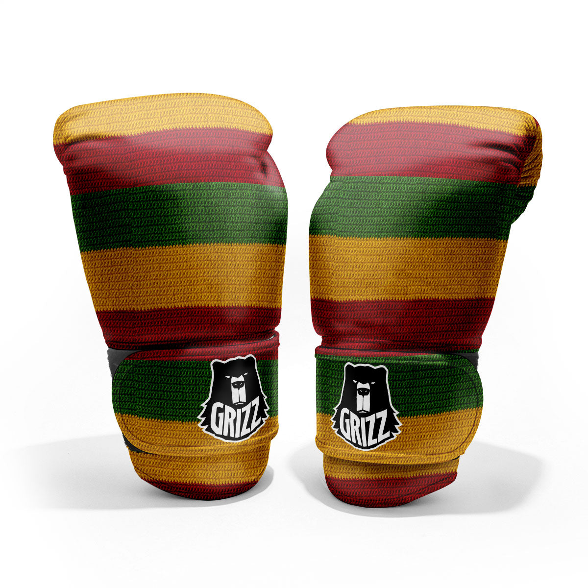 Reggae Knitted Print Pattern Sparring Gloves-grizzshop