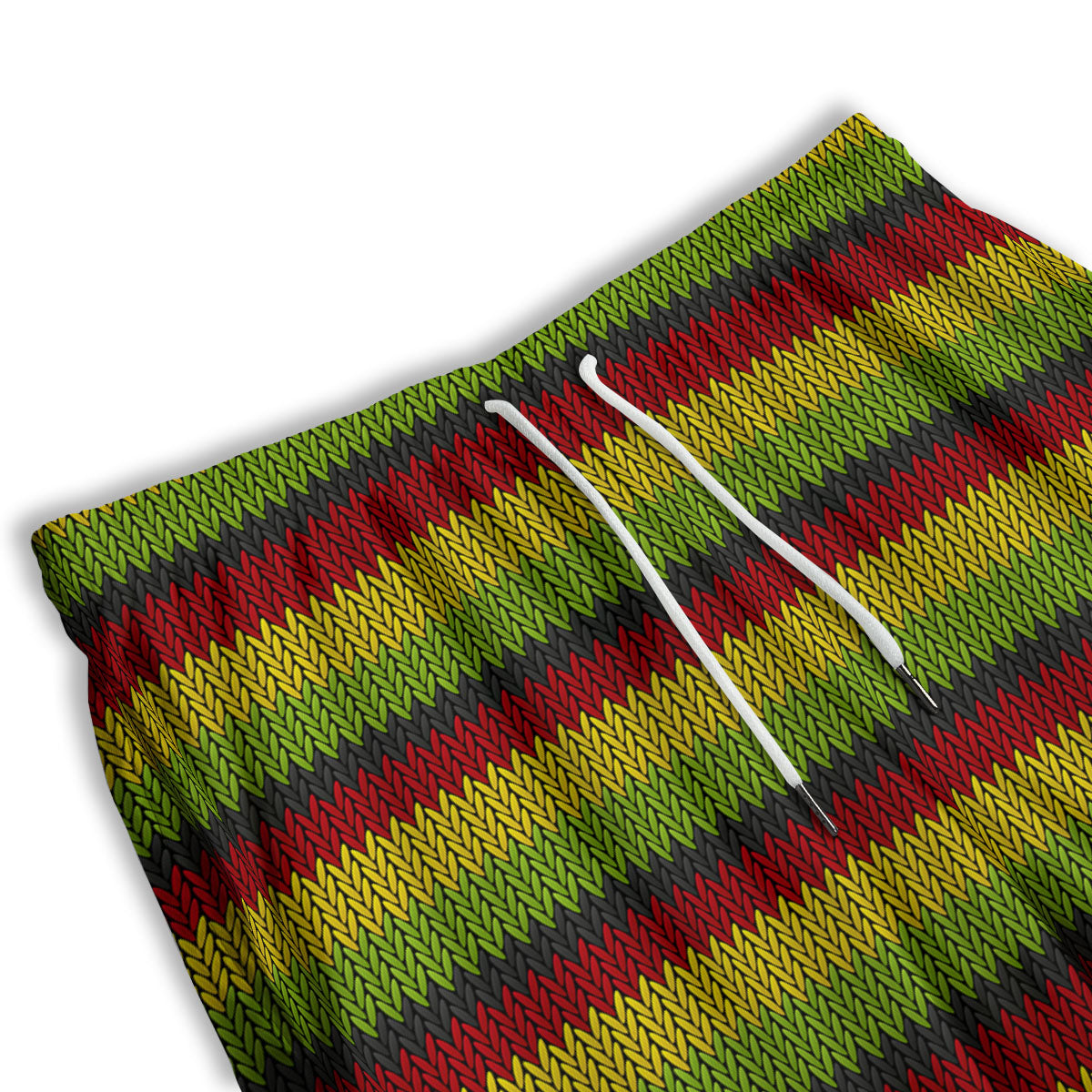 Reggae Knitted Style Print Pattern Men's Athletic Shorts-grizzshop