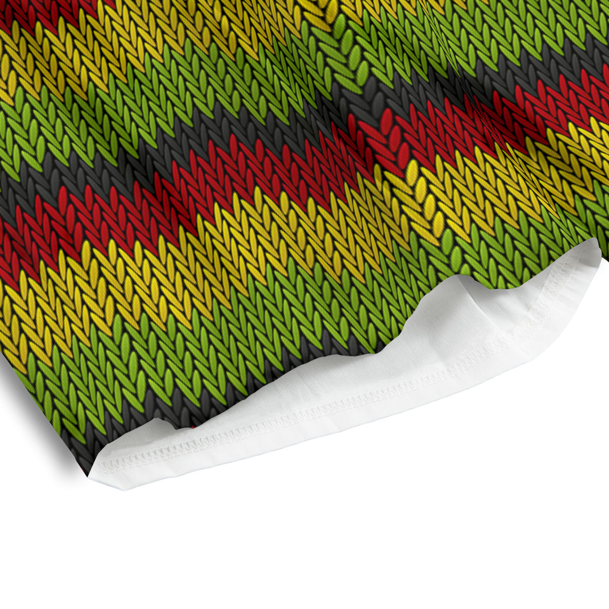 Reggae Knitted Style Print Pattern Men's Athletic Shorts-grizzshop