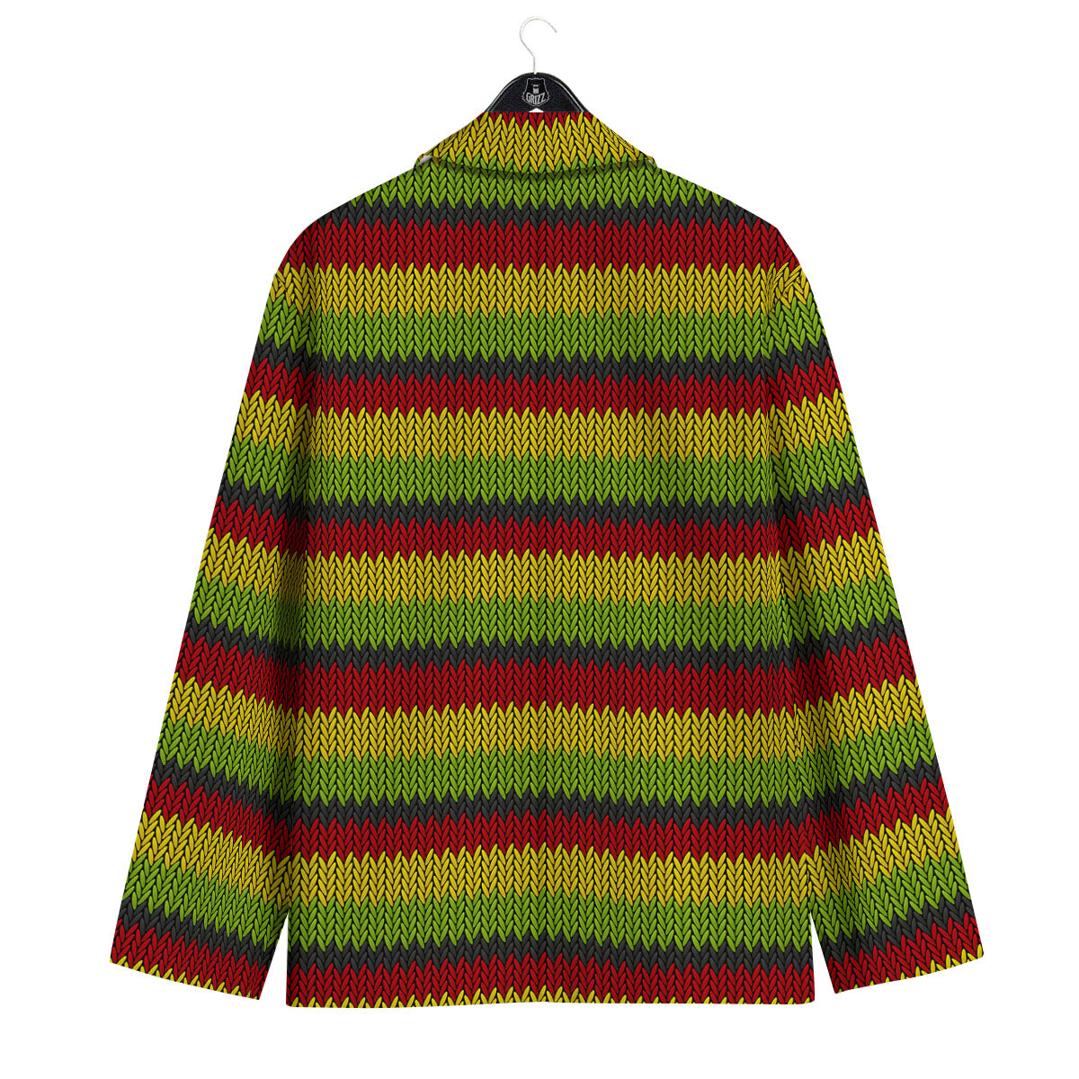 Reggae Knitted Style Print Pattern Men's Sport Coat-grizzshop