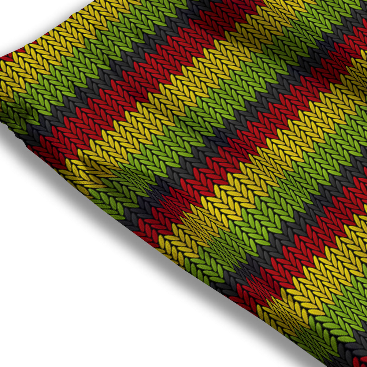 Reggae Knitted Style Print Pattern Mesh Shorts-grizzshop