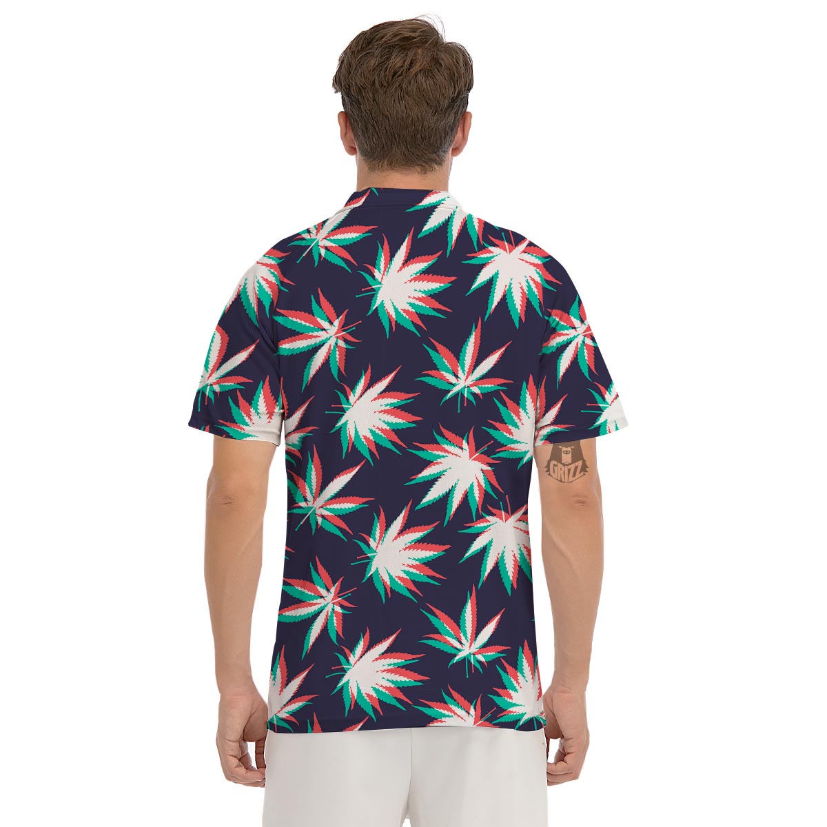 Reggae Leaf Psychedelic Men's Golf Shirts-grizzshop