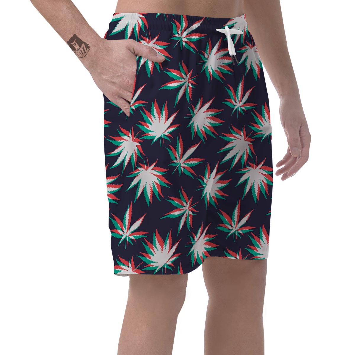 Reggae Leaf Psychedelic Men's Shorts-grizzshop