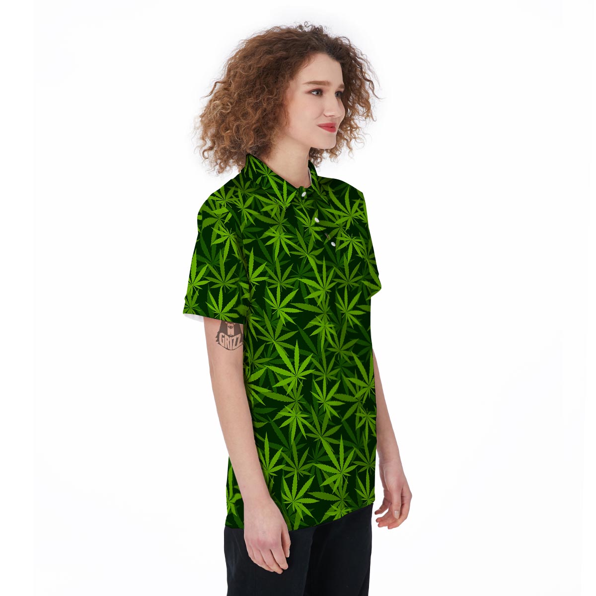 Reggae Leaf Rasta Women's Golf Shirts-grizzshop