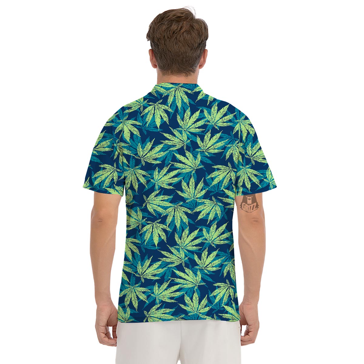 Reggae Leaf Tropical Men's Golf Shirts-grizzshop