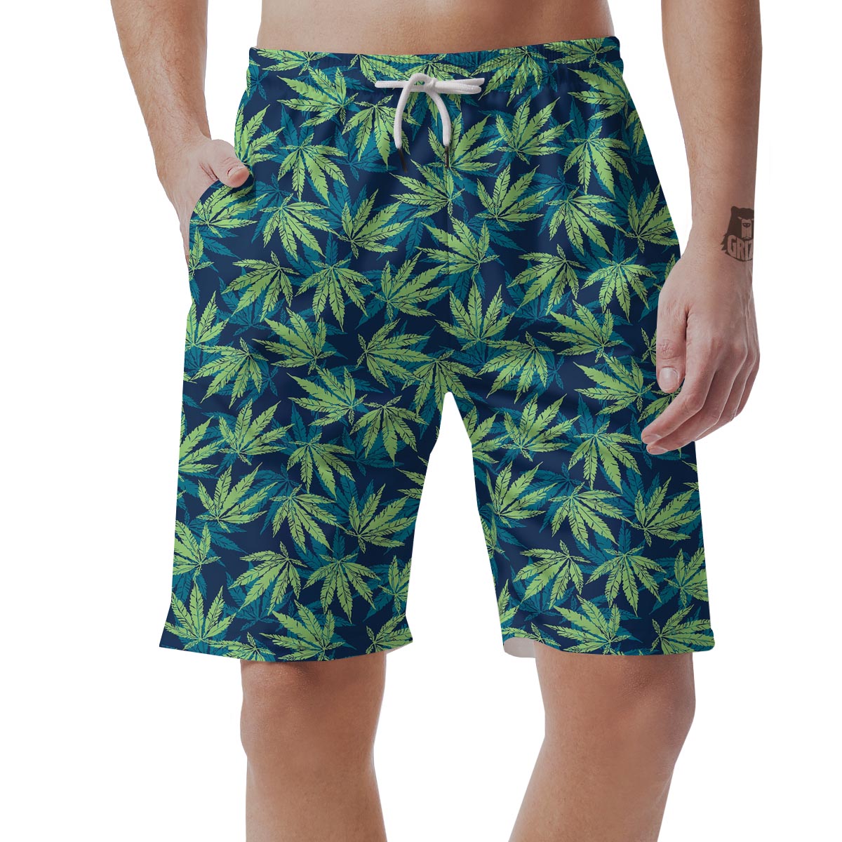 Reggae Leaf Tropical Men's Shorts-grizzshop