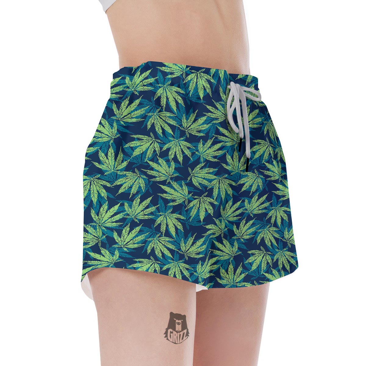 Reggae Leaf Tropical Women's Shorts-grizzshop