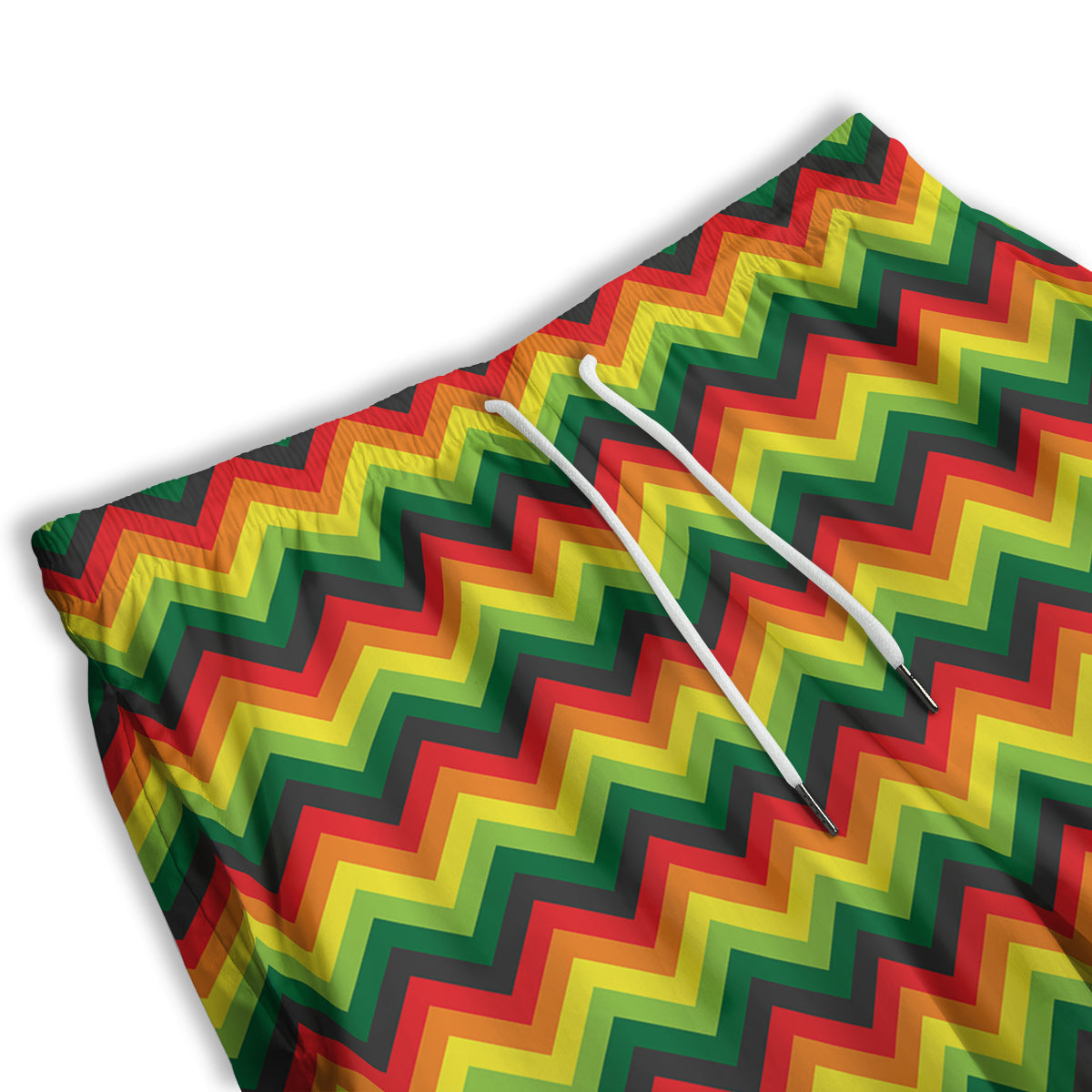 Reggae Zig Zag Print Pattern Men's Athletic Shorts-grizzshop