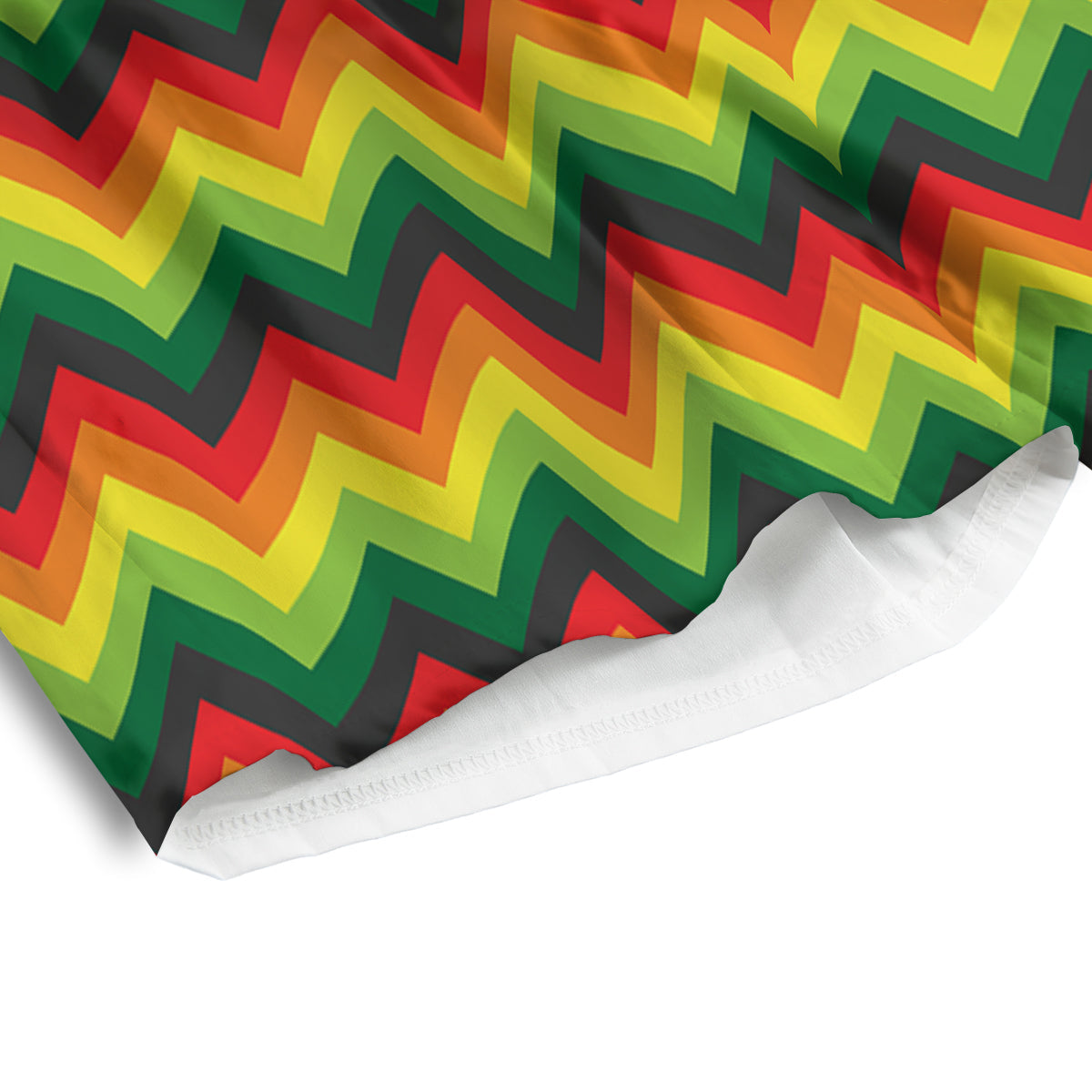 Reggae Zig Zag Print Pattern Men's Athletic Shorts-grizzshop