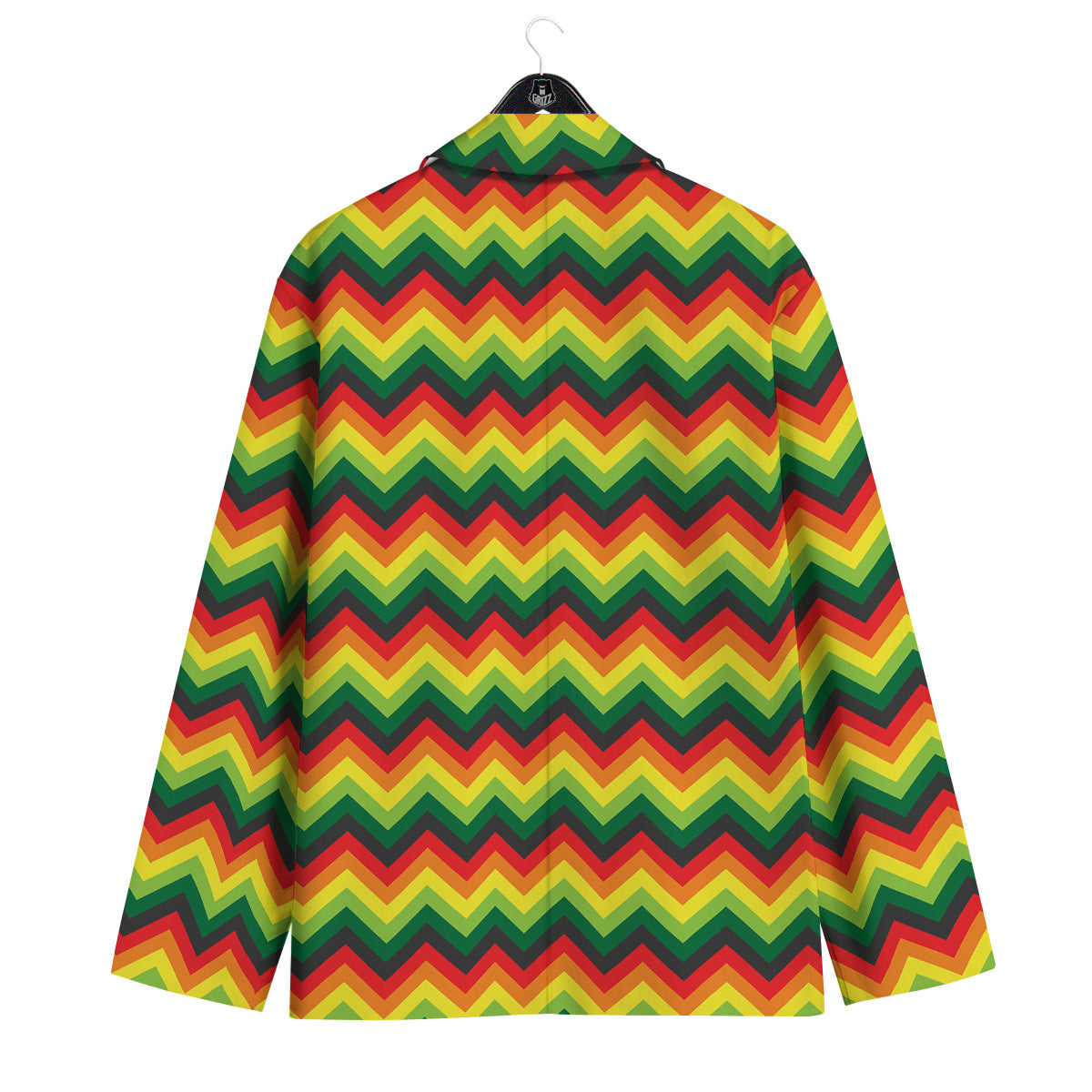 Reggae Zig Zag Print Pattern Men's Sport Coat-grizzshop