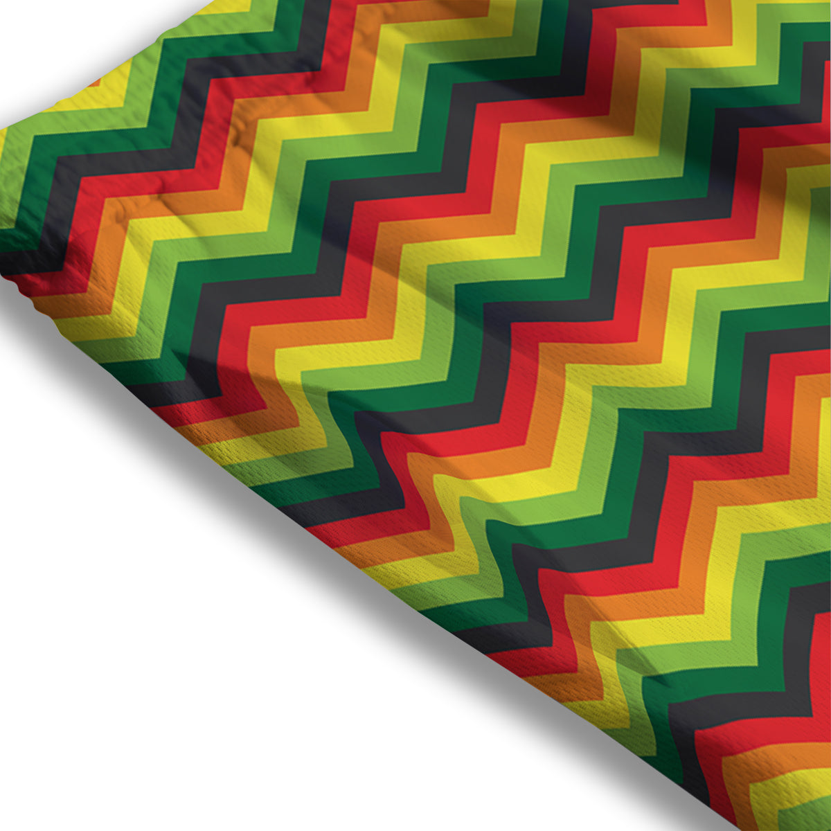 Reggae Zig Zag Print Pattern Mesh Shorts