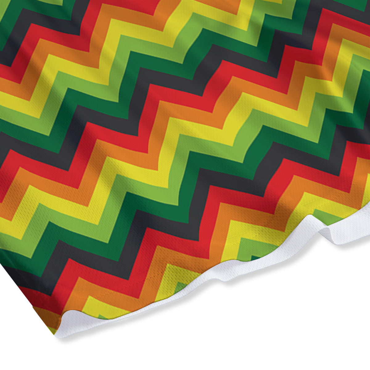 Reggae Zig Zag Print Pattern Mesh Shorts