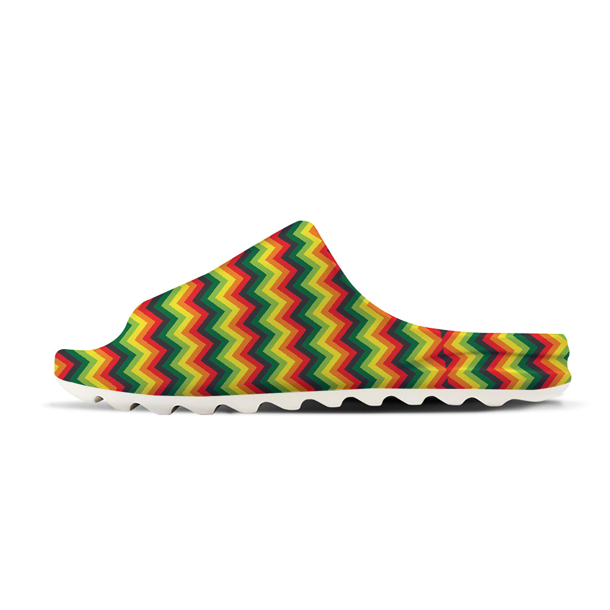 Reggae Zig Zag Print Pattern Sandals-grizzshop