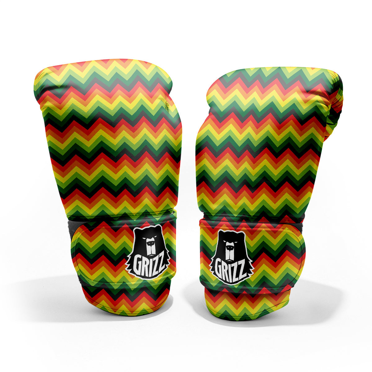 Reggae Zig Zag Print Pattern Sparring Gloves-grizzshop