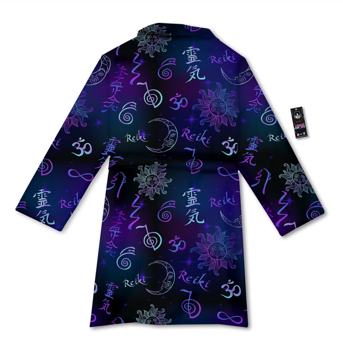 Reiki Energy Print Pattern Bathrobe-grizzshop
