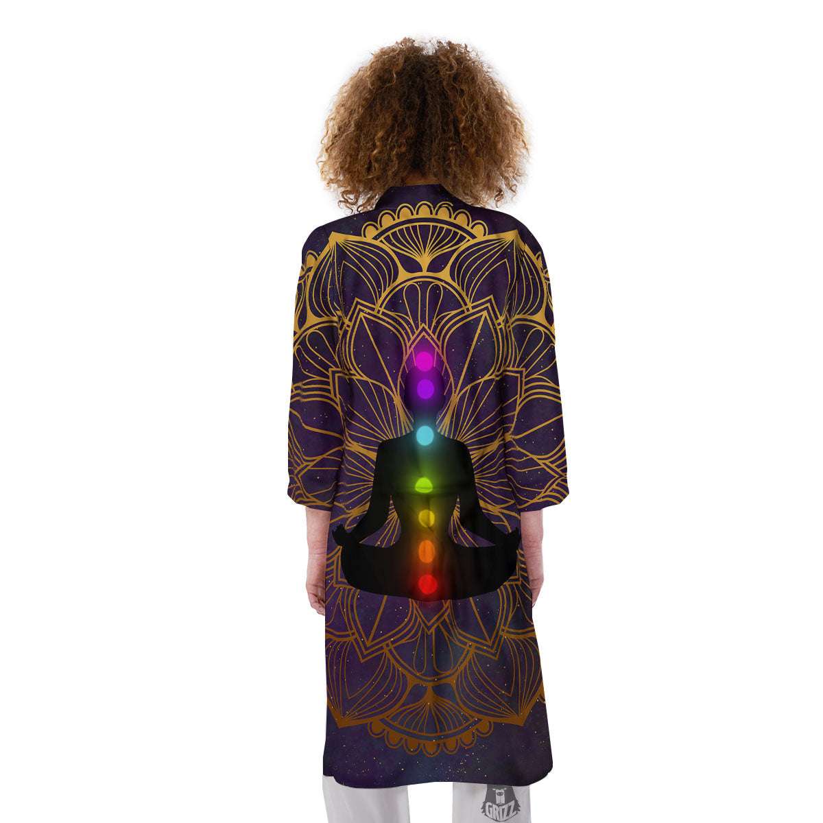 Reiki Golden Print Kimono-grizzshop