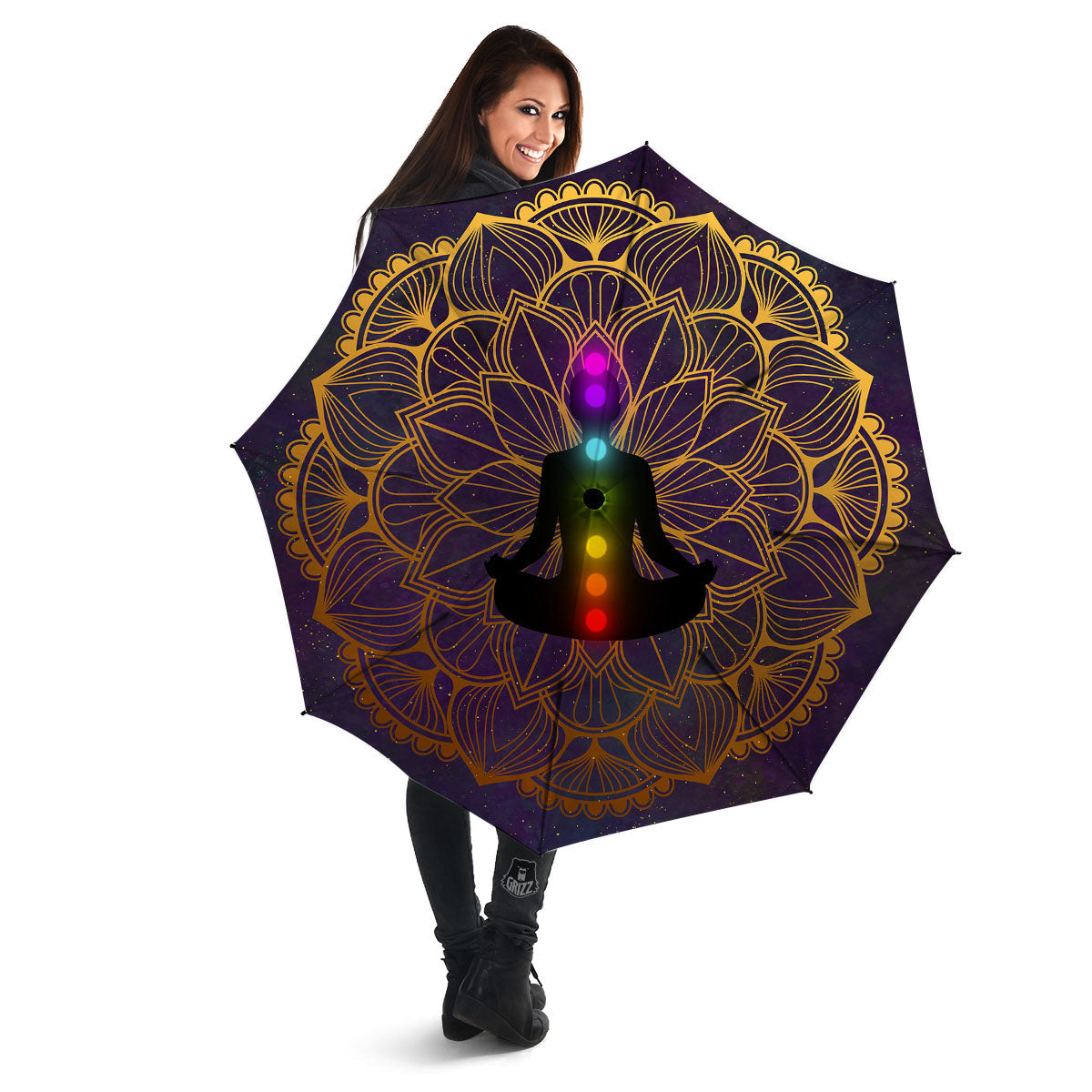 Reiki Golden Print Umbrella-grizzshop