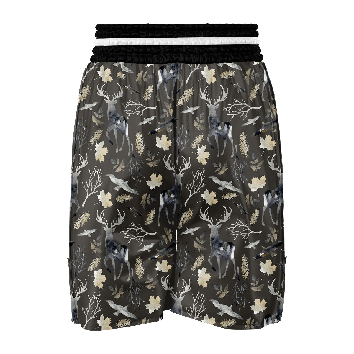 Reindeer Pattern Print Boxing Shorts-grizzshop