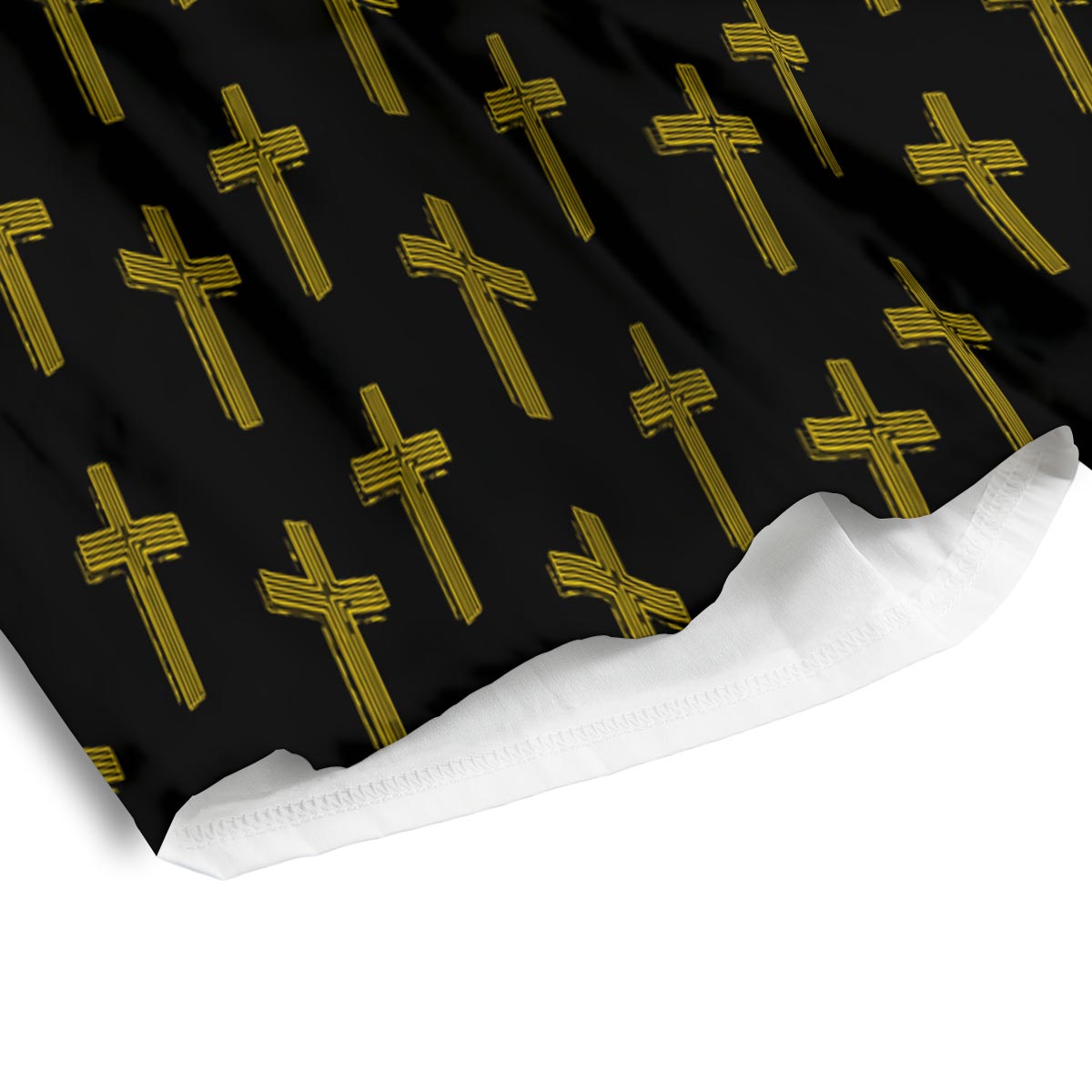 Religious Christian Cross Print Pattern Men's Athletic Shorts