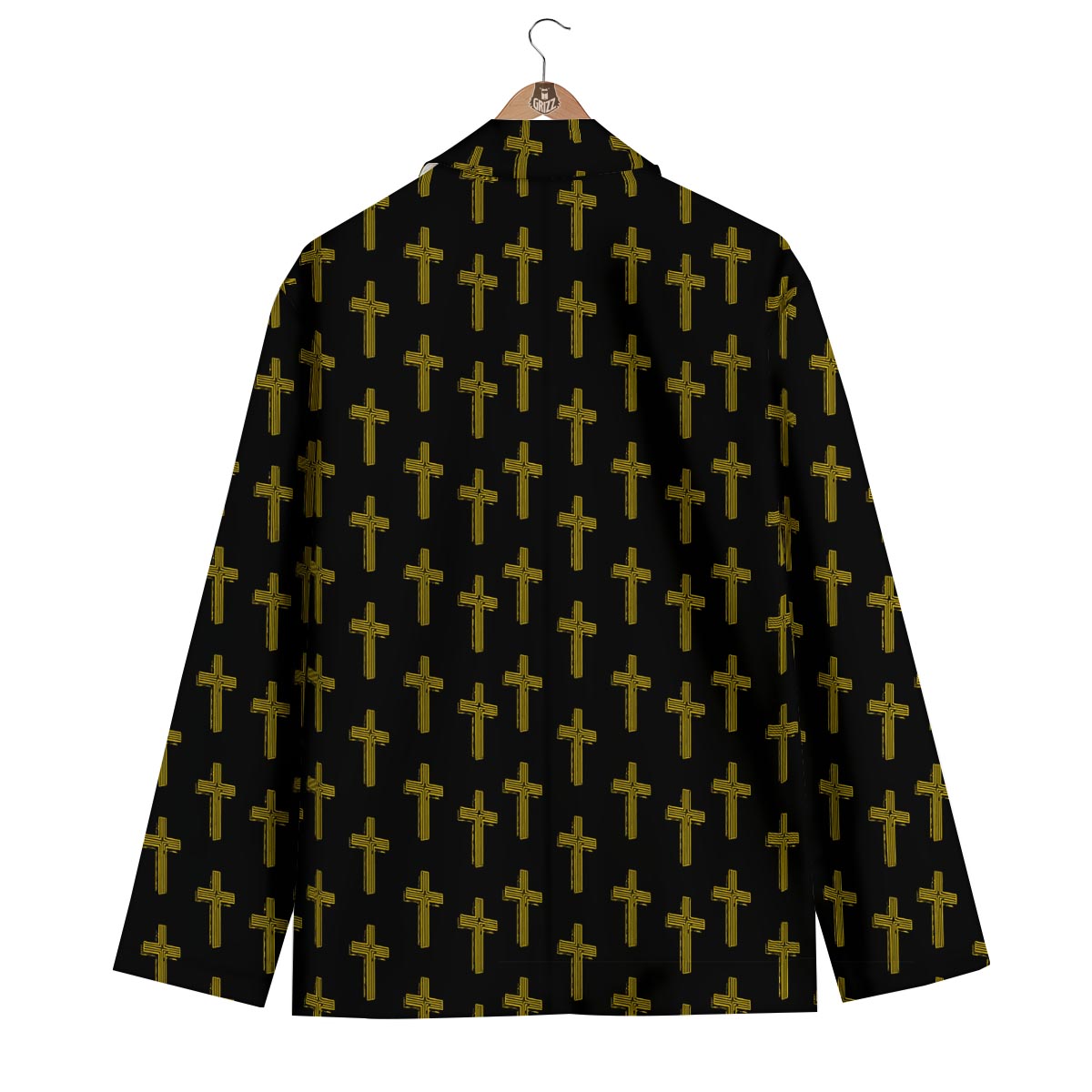 Religious Christian Cross Print Pattern Men's Blazer-grizzshop