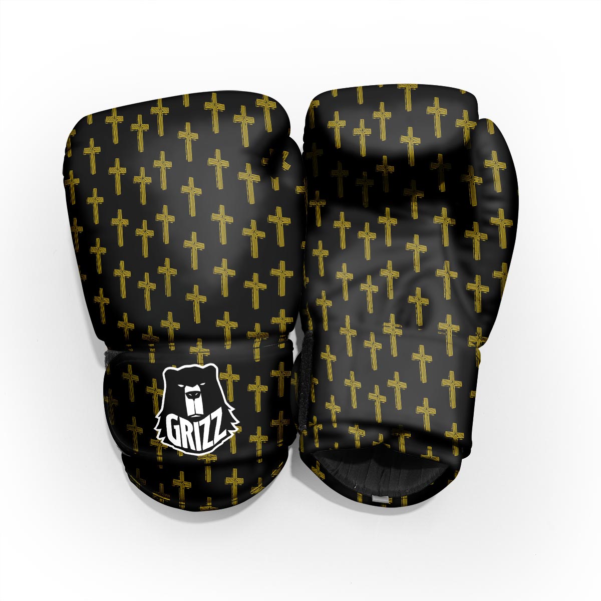 Religious Christian Cross Print Pattern Pro Boxing Glove