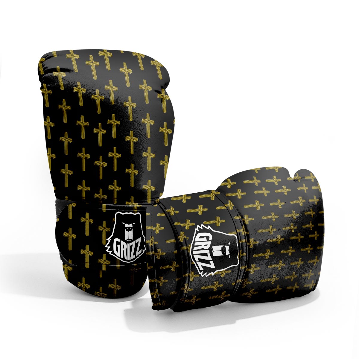 Religious Christian Cross Print Pattern Pro Boxing Glove