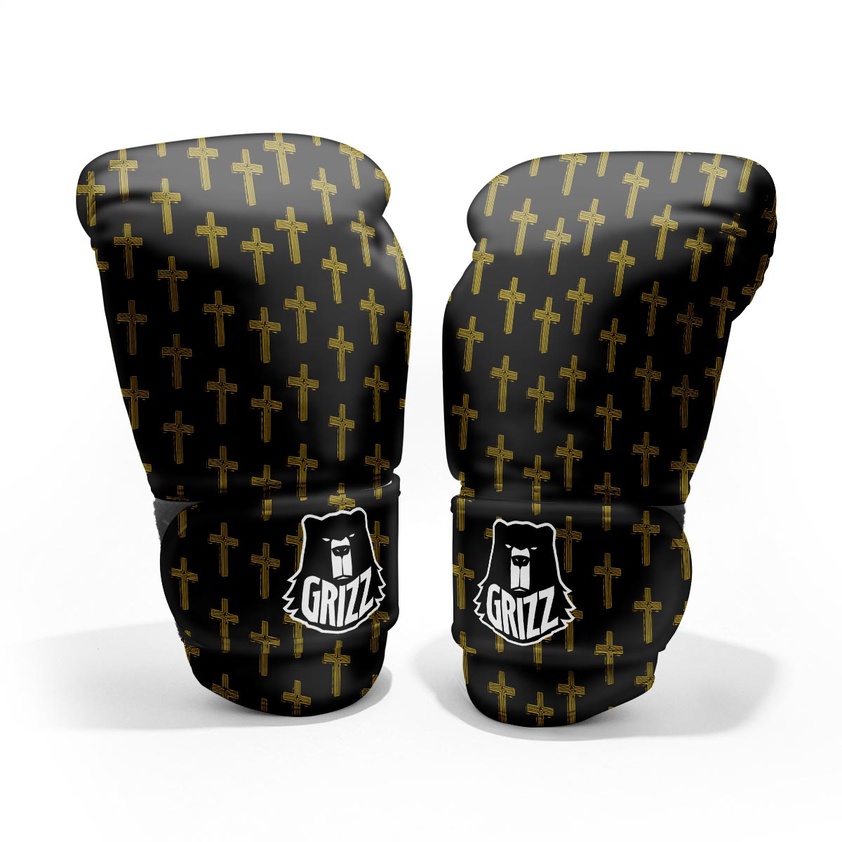 Religious Christian Cross Print Pattern Pro Boxing Glove