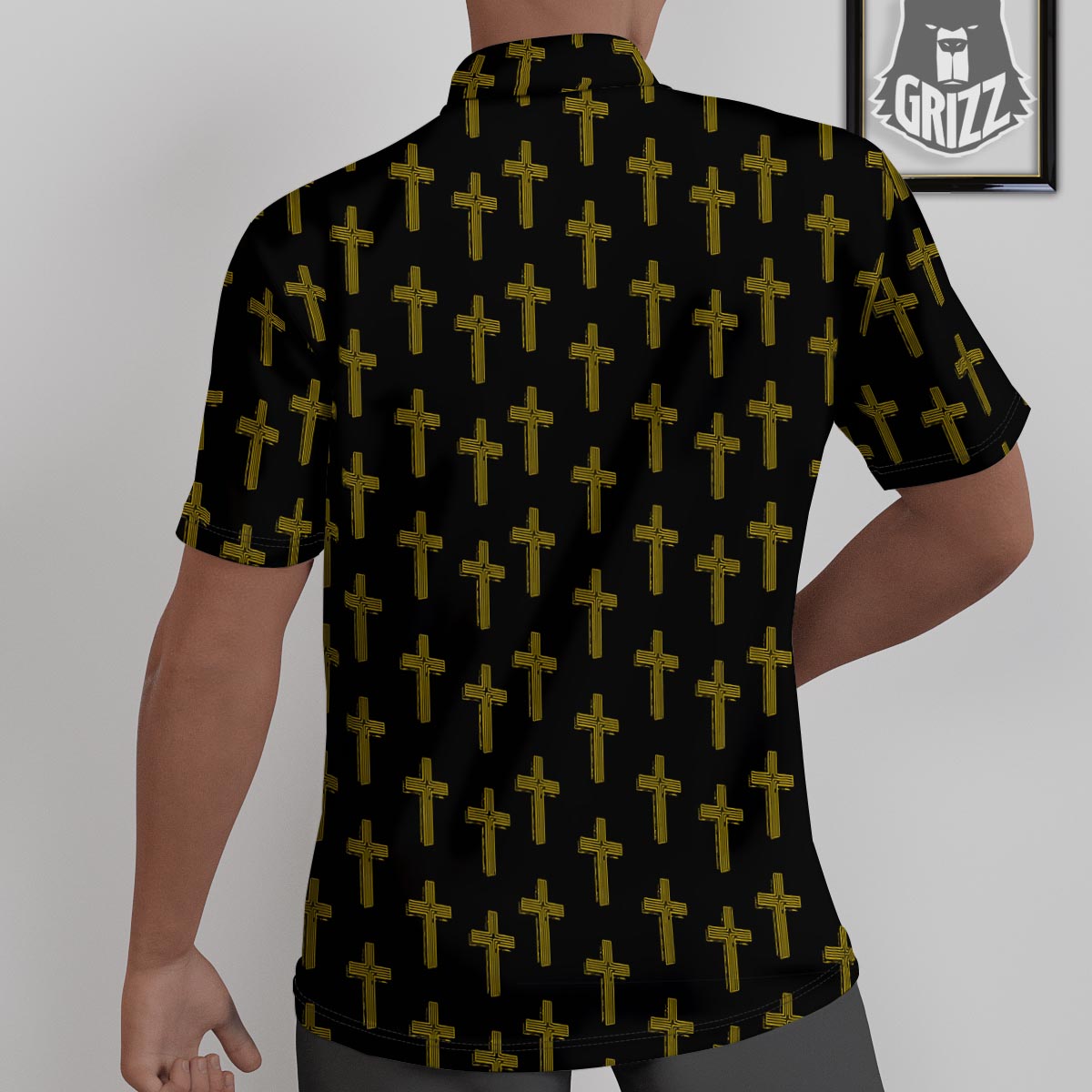 Religious Christian Cross Print Pattern Untucked Shirts-grizzshop