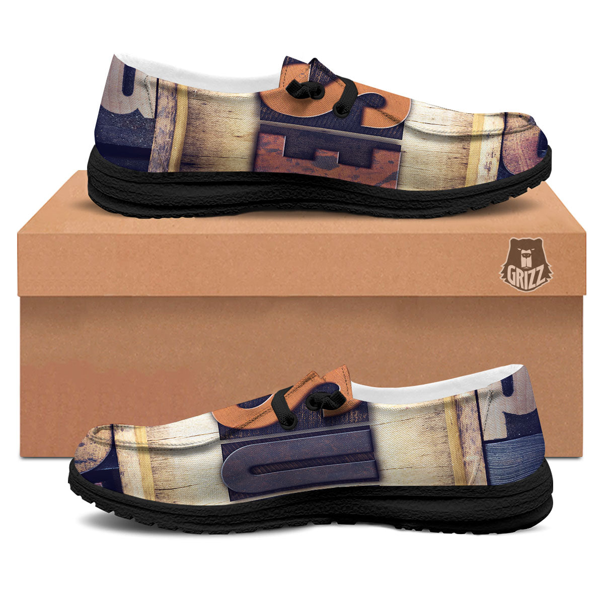 Religious Jesus Words Print Black Loafers-grizzshop