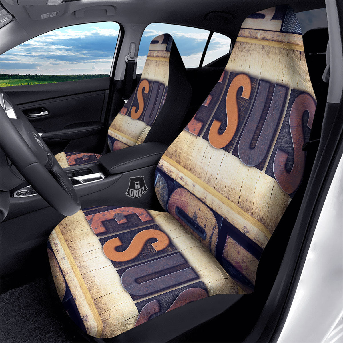 Religious Jesus Words Print Car Seat Covers-grizzshop