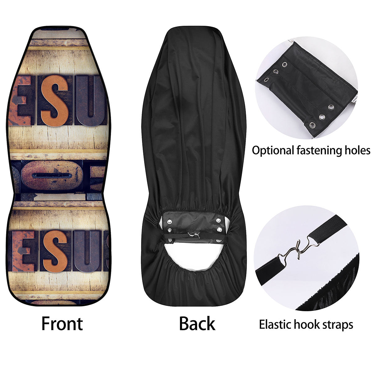 Religious Jesus Words Print Car Seat Covers-grizzshop