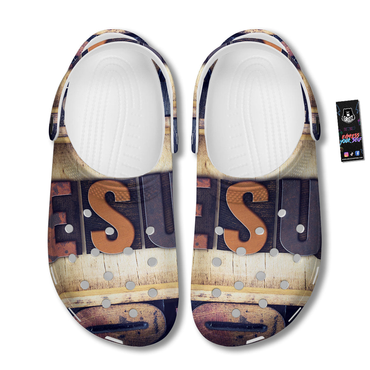Religious Jesus Words Print Clog-grizzshop