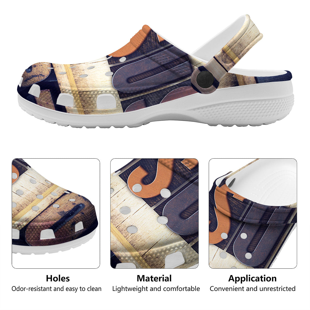 Religious Jesus Words Print Clog-grizzshop