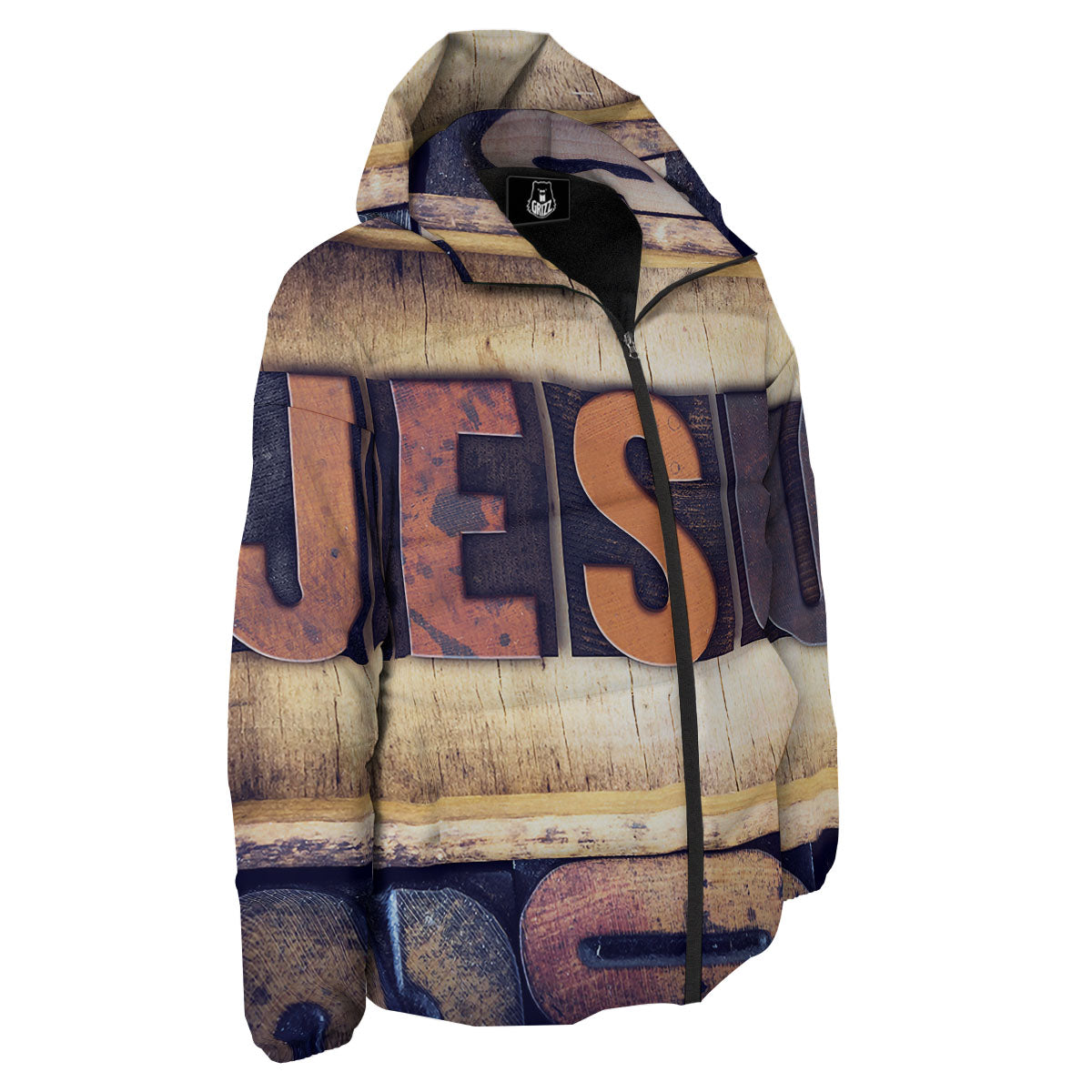 Religious Jesus Words Print Down Jacket-grizzshop