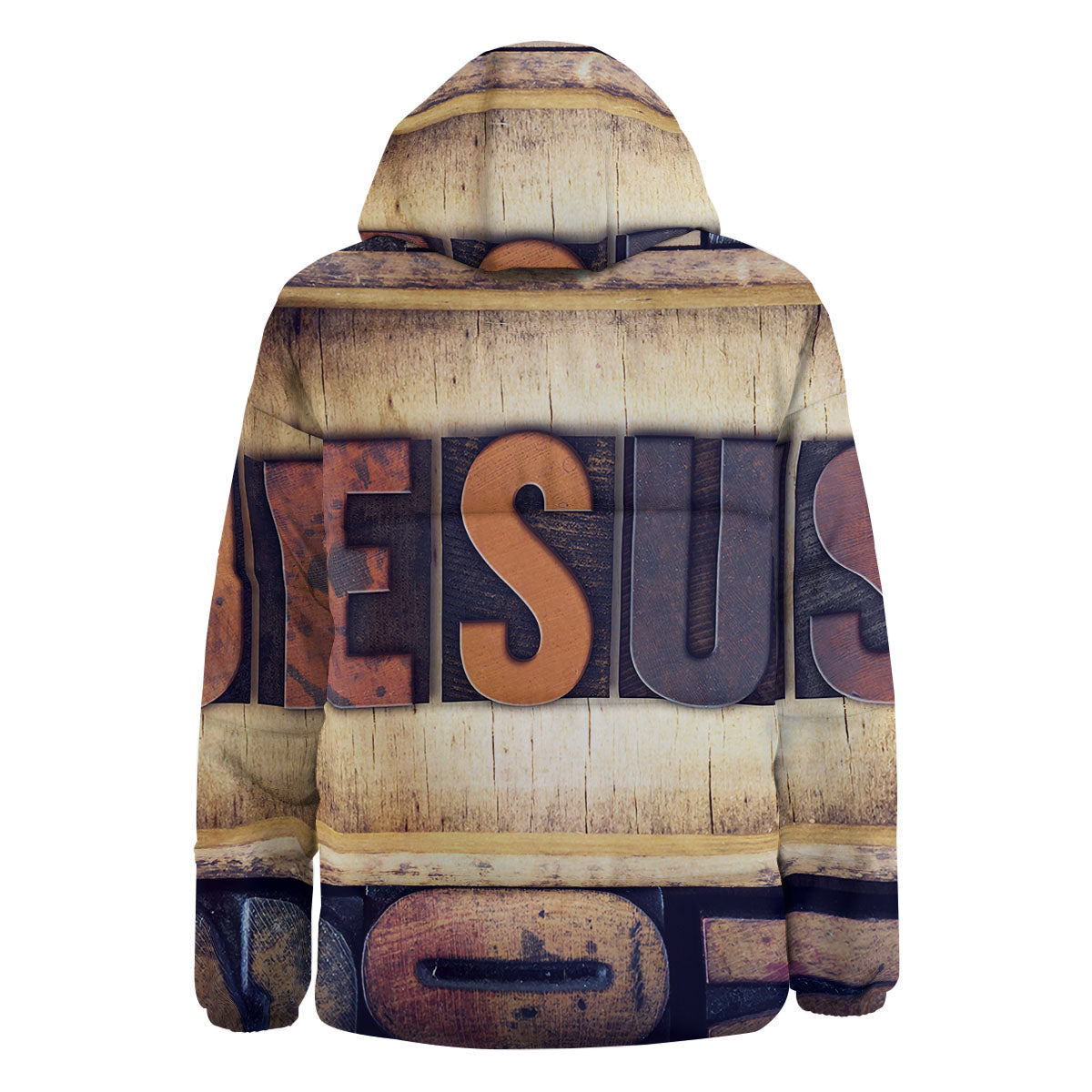 Religious Jesus Words Print Down Jacket-grizzshop